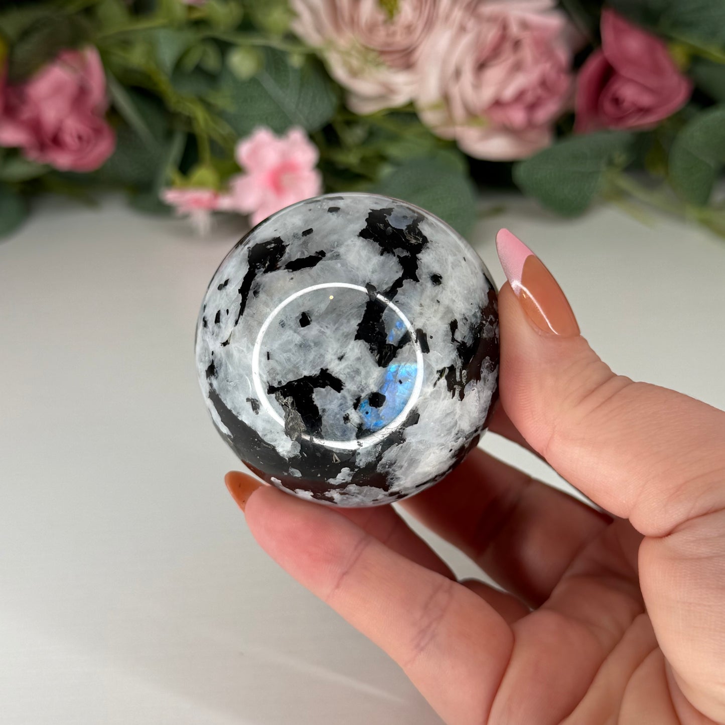 Rainbow Moonstone Spheres