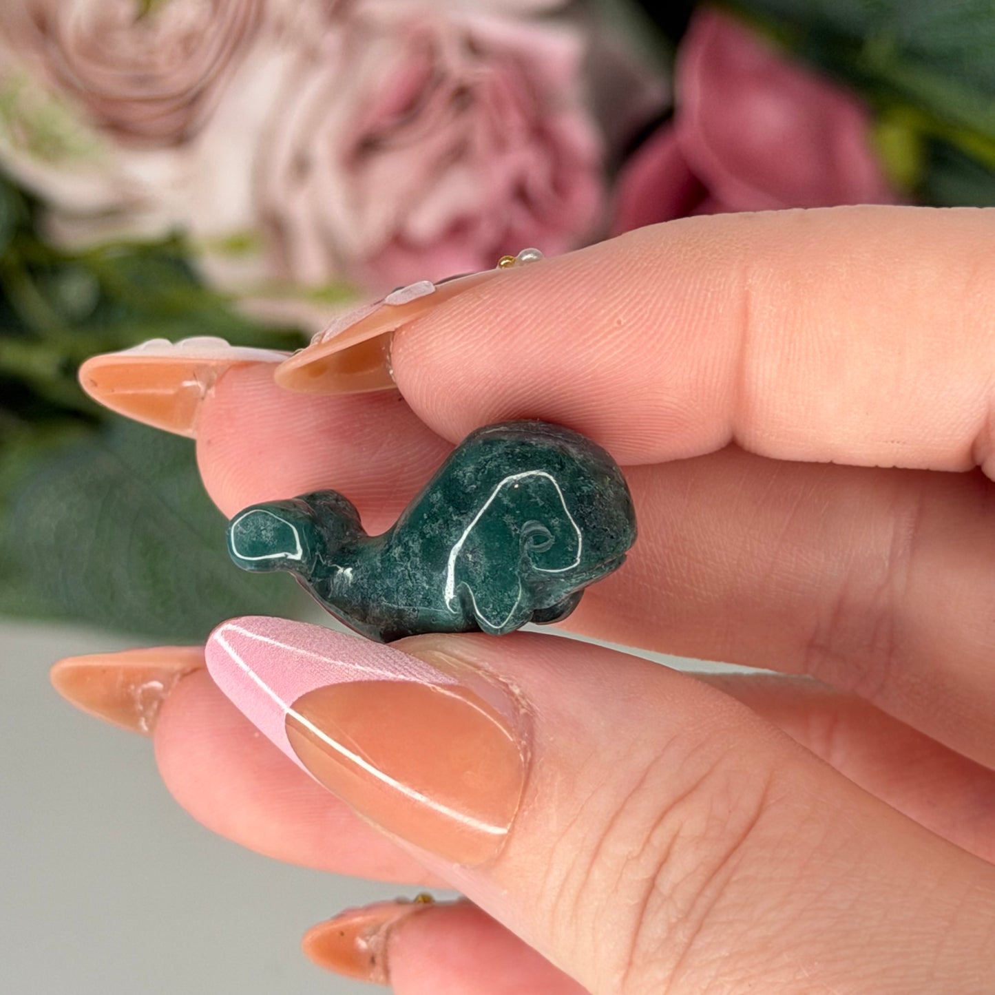 Mini Green Ocean Jasper Whale