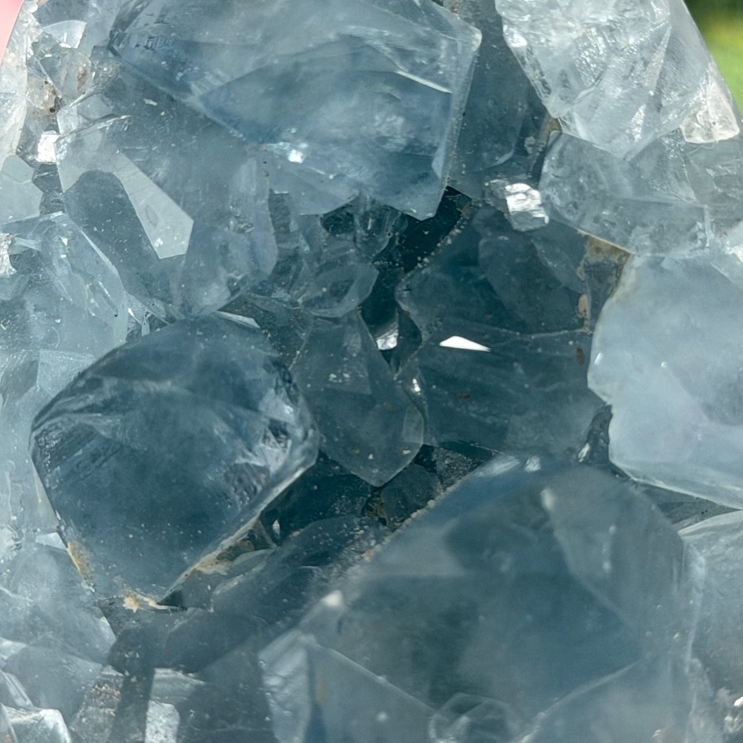 Celestite Egg on Stand