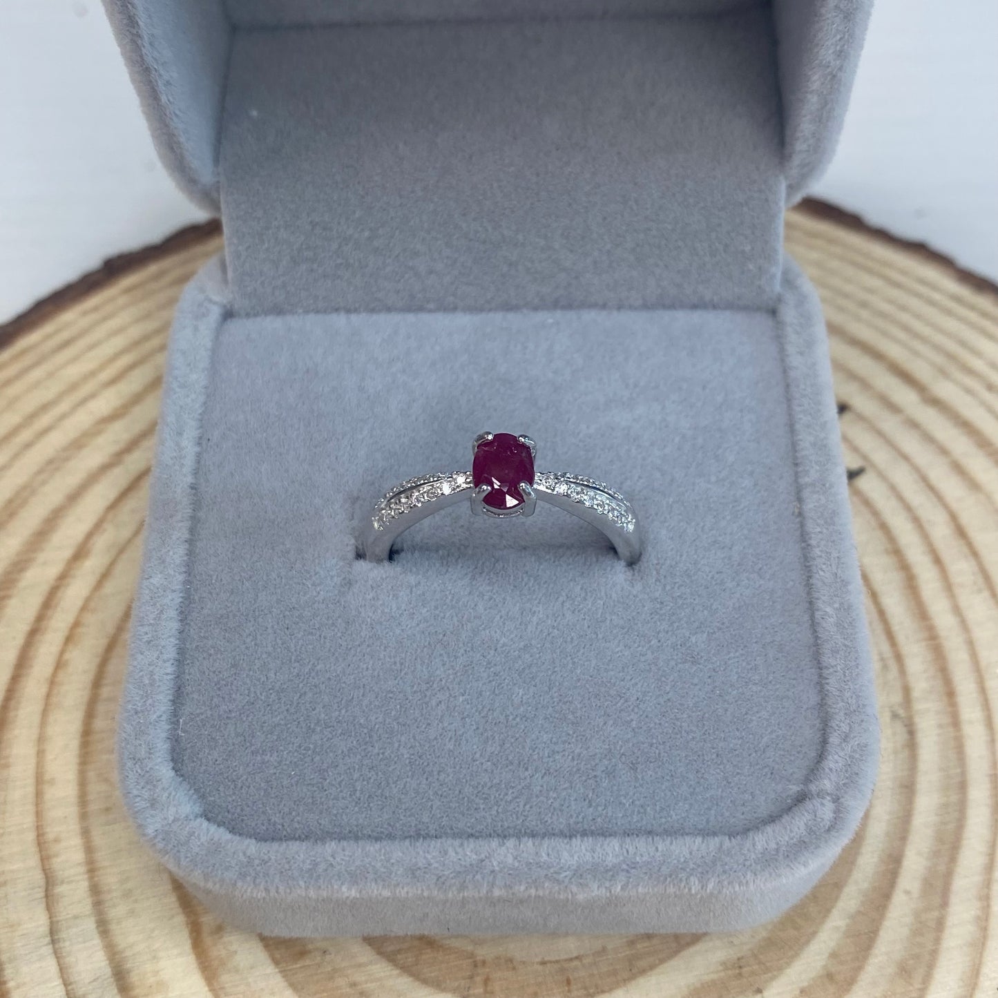 Ruby S925 Adjustable Ring