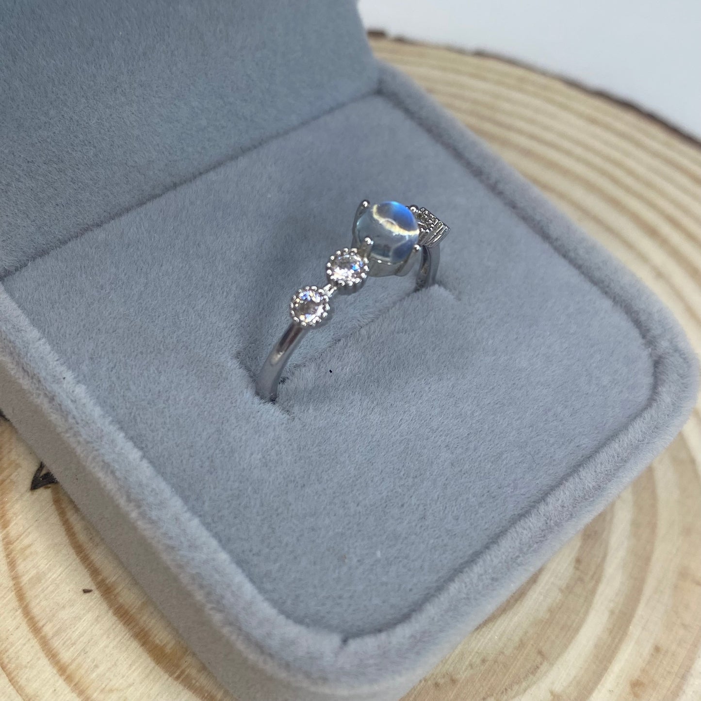 Moonstone S925 Adjustable Ring