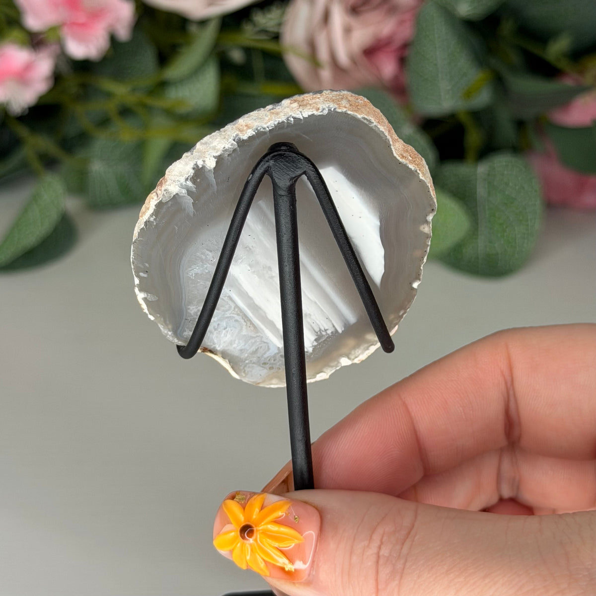 Agate Slice on Stand B