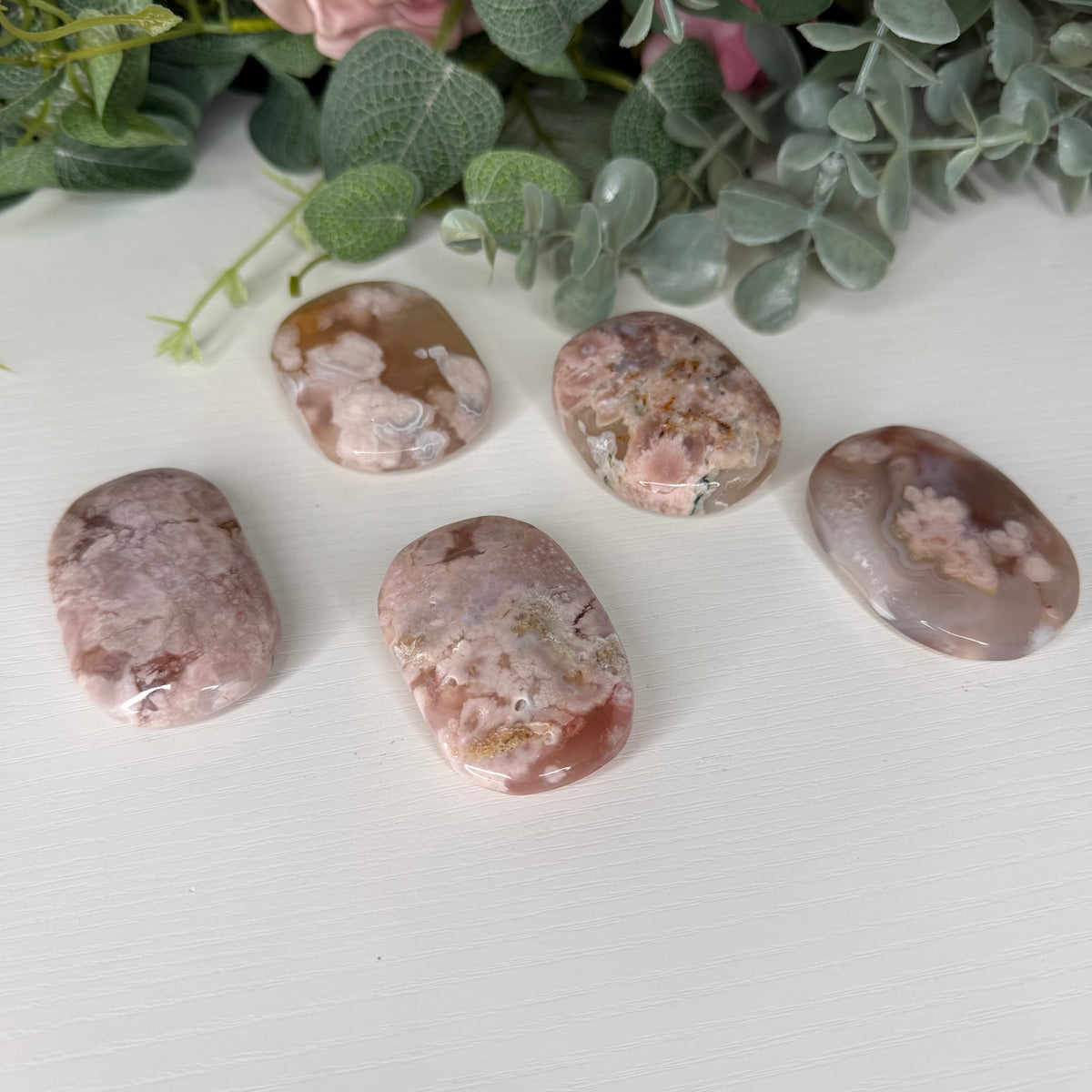 Flower Agate Palmstones