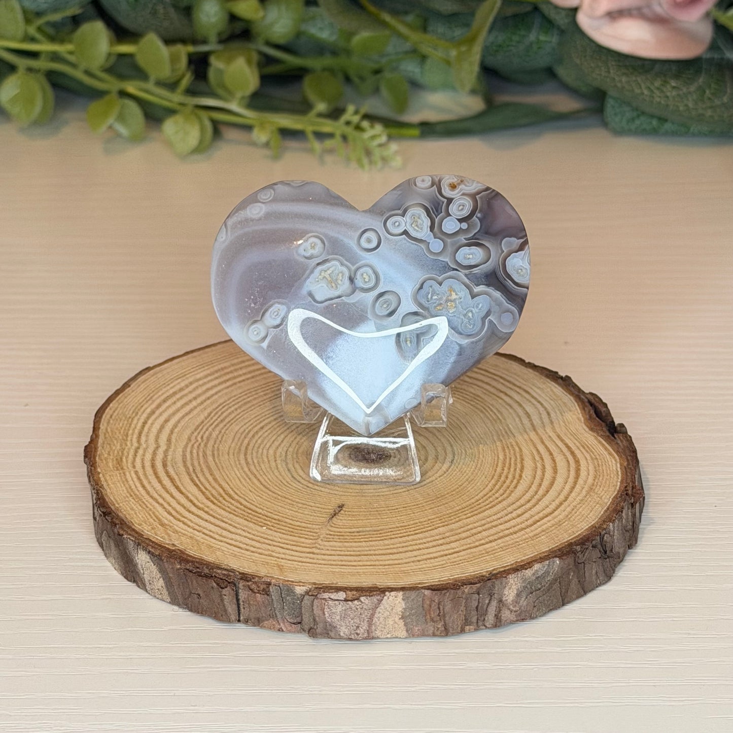 Swazi Agate Heart