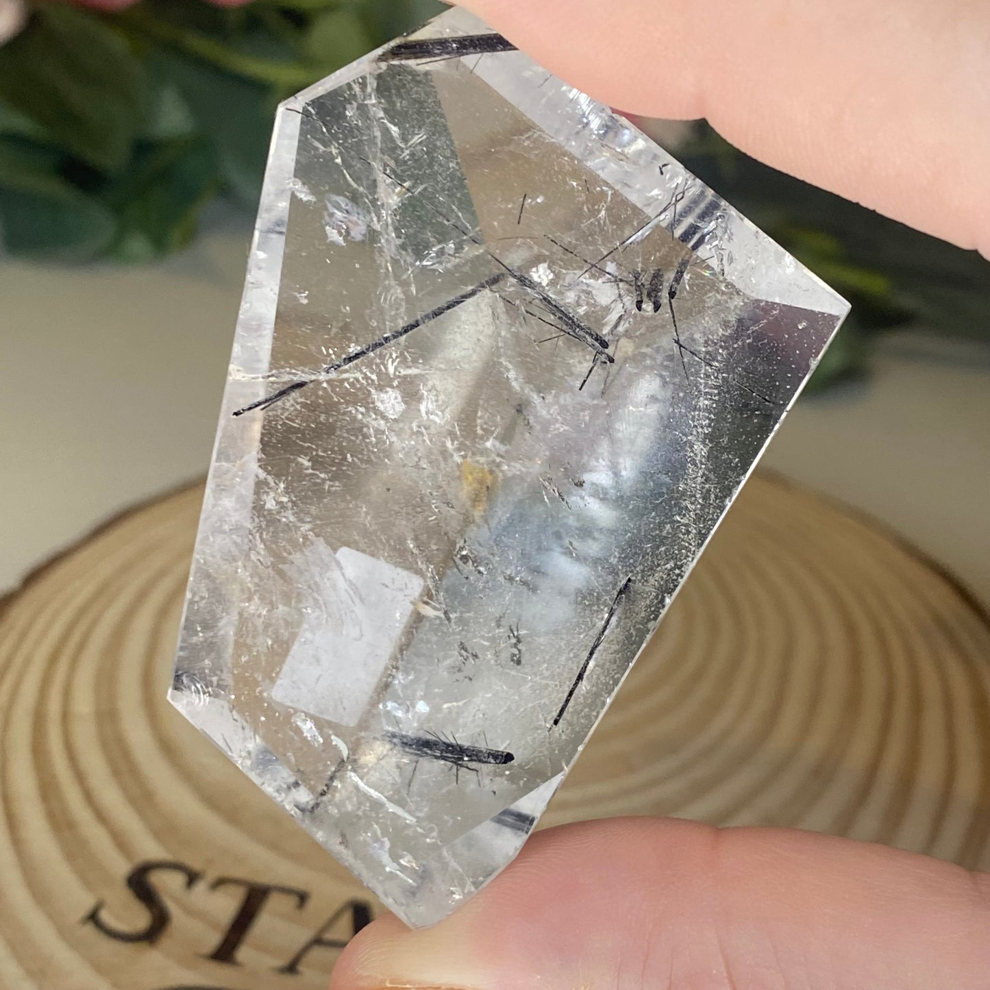 High Quality Tourmaline in Quartz Freeforms