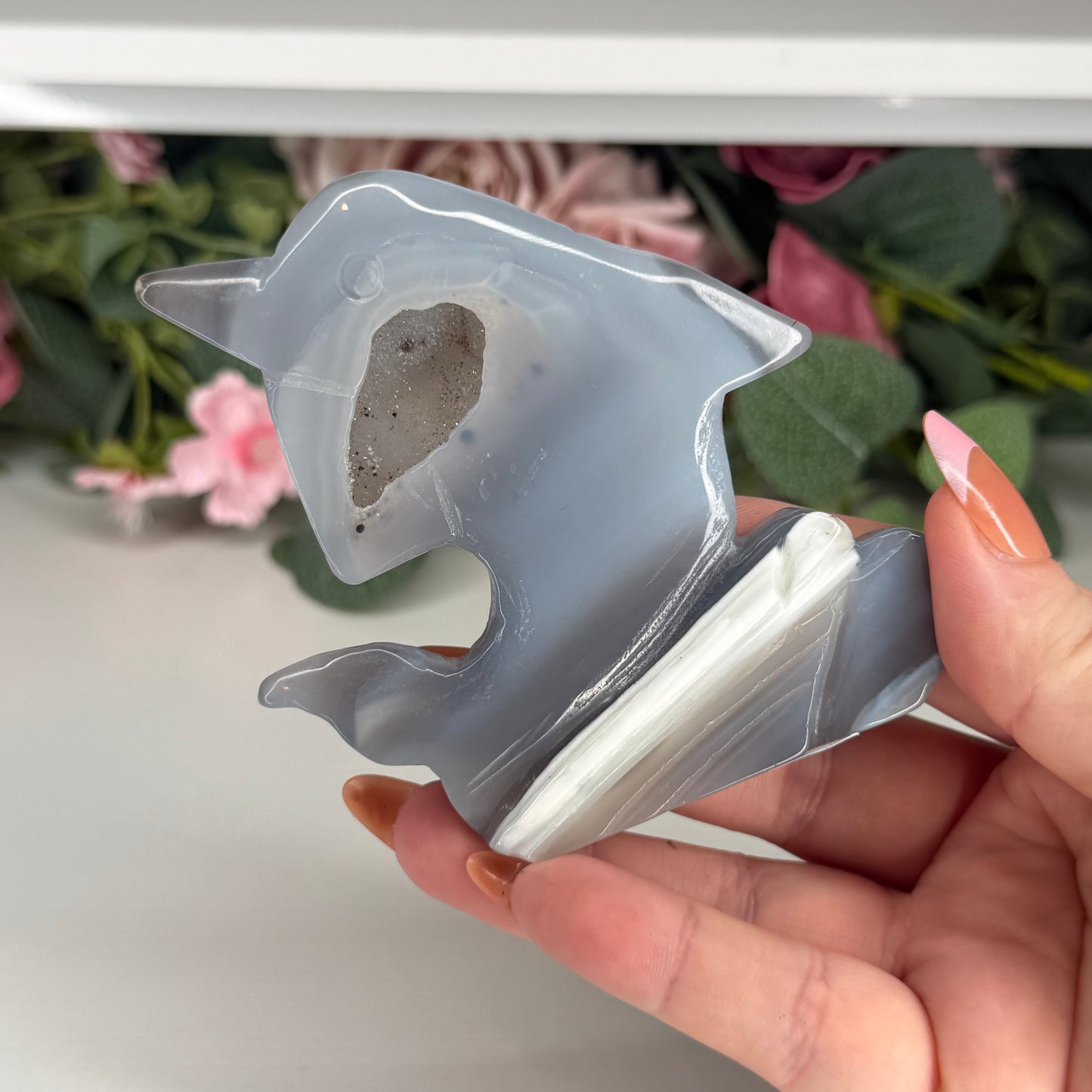 Druzy Agate Dolphin