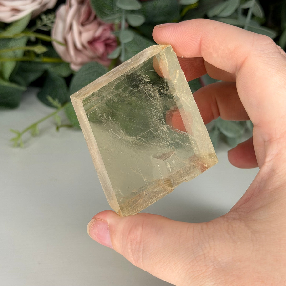 Optical Honey Calcite Freeform