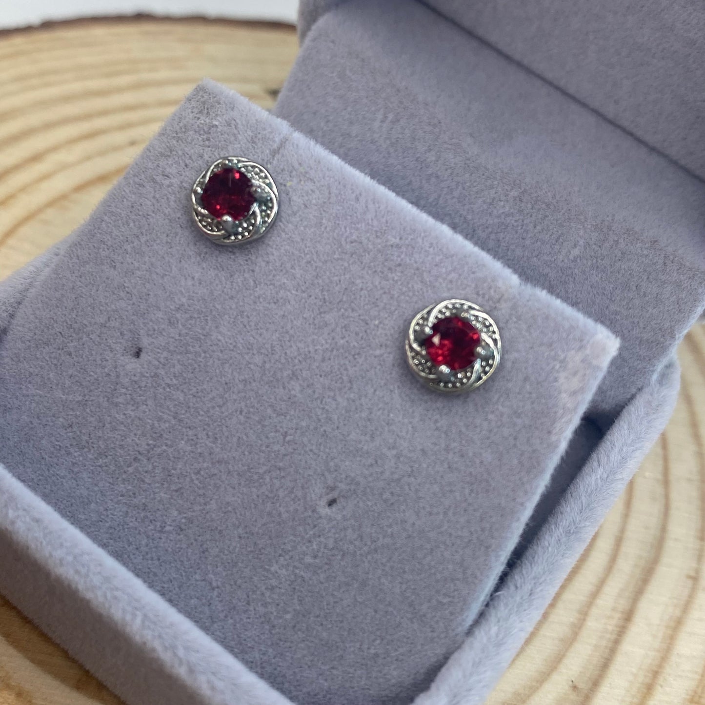 Garnet S925 Earrings