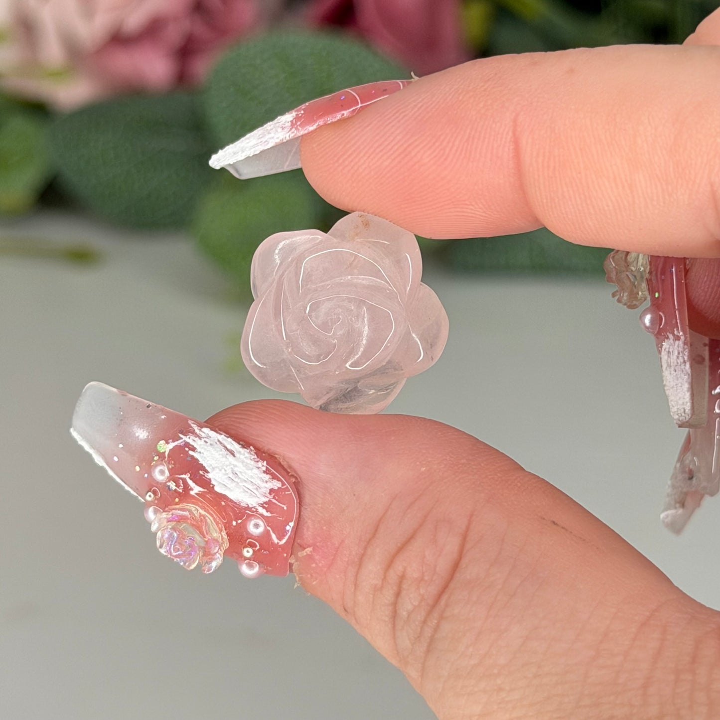 Rose Quartz Mini Rose