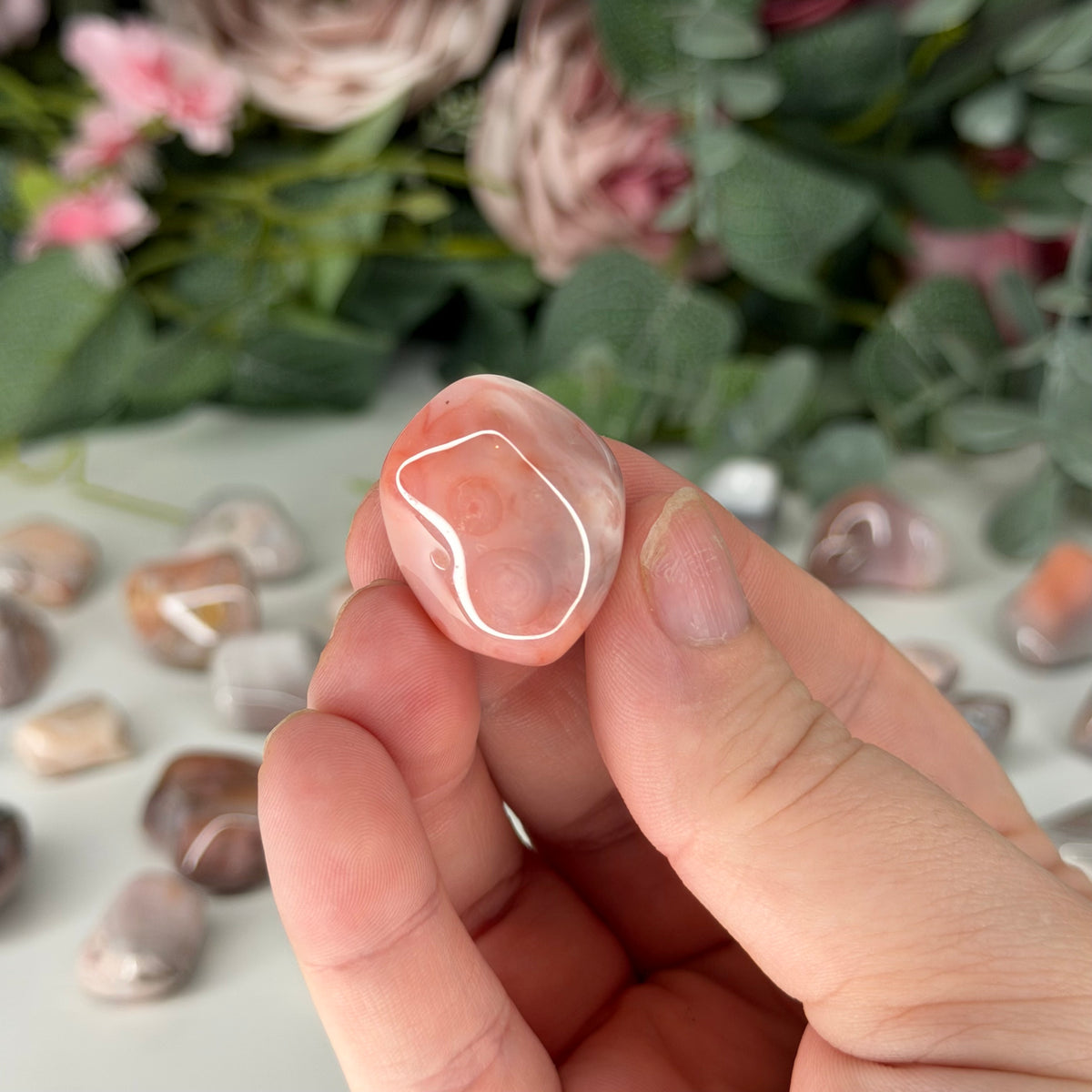 Pink Banded Agate Tumble