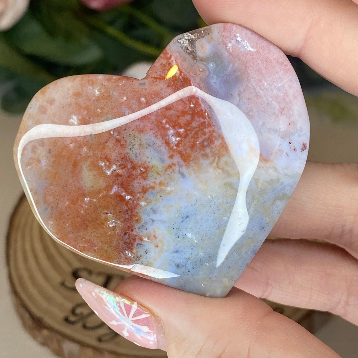 Pastel Ocean Jasper Hearts