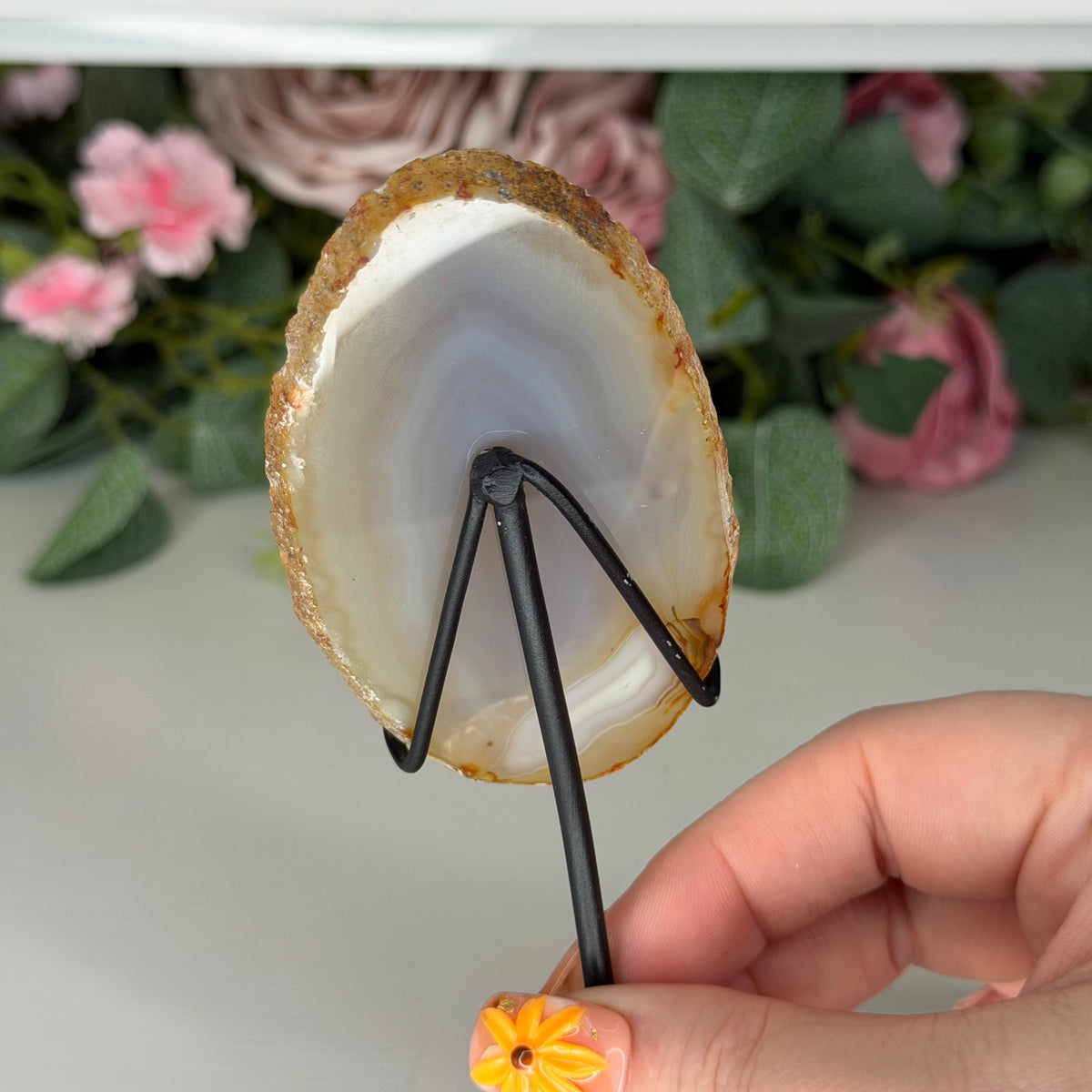 Agate Slice on Stand D