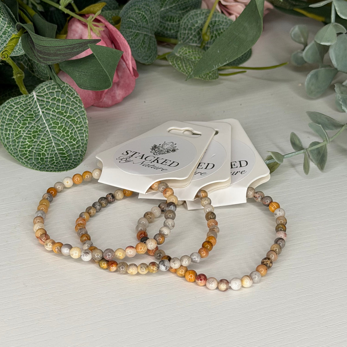 Crazy Lace Agate Bracelet (4mm)