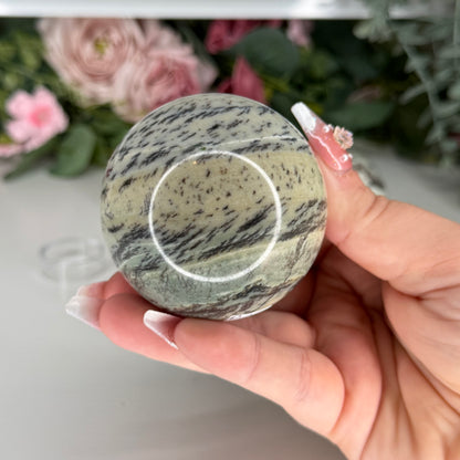 Dendritic Green Picture Jasper Spheres