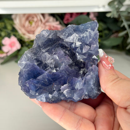 Blue Fluorite Specimen Stand Included