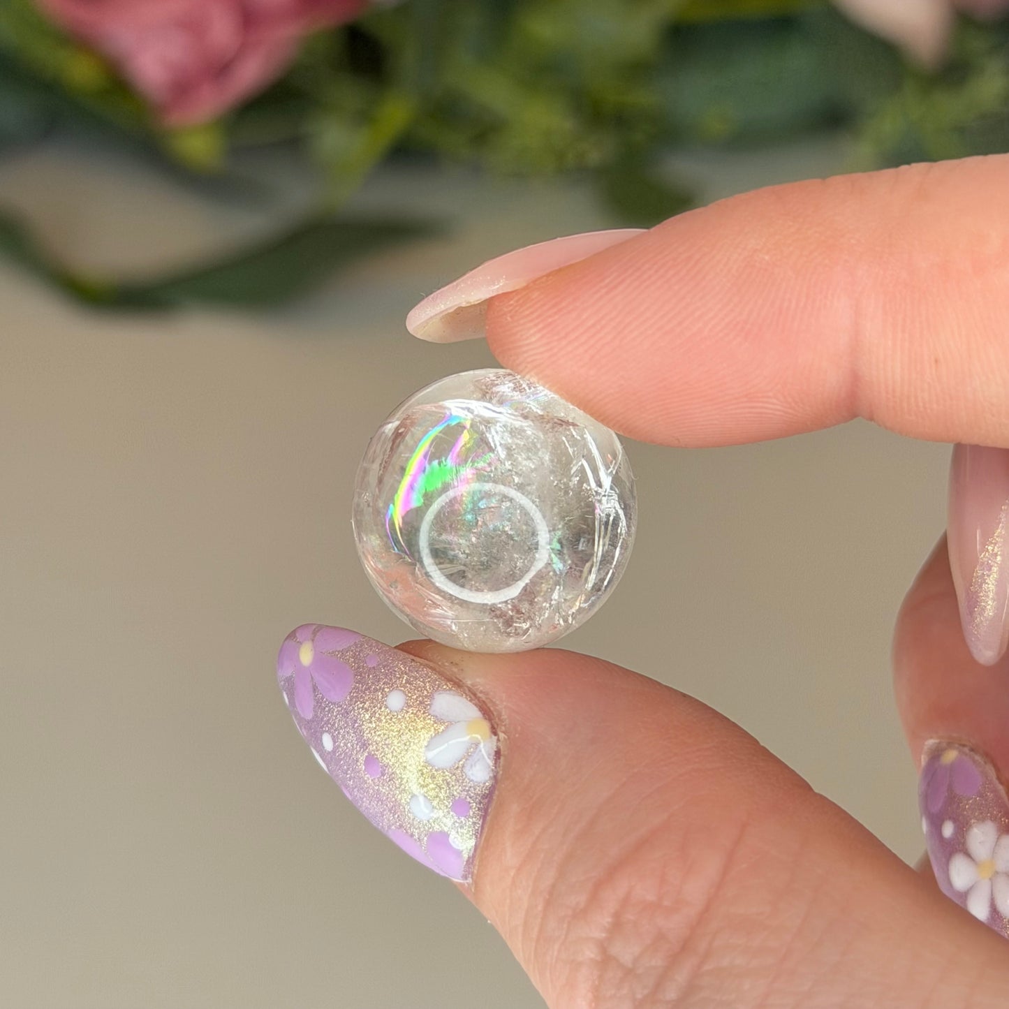 Rainbow Clear Quartz Mini Spheres