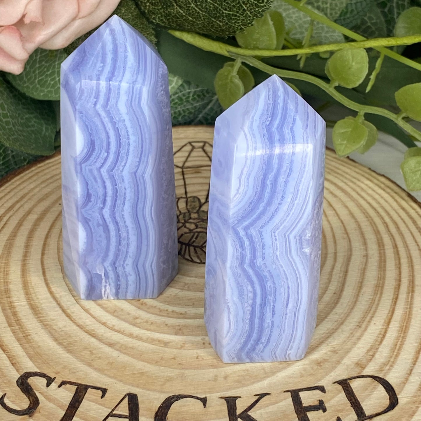 Blue Lace Agate Towers