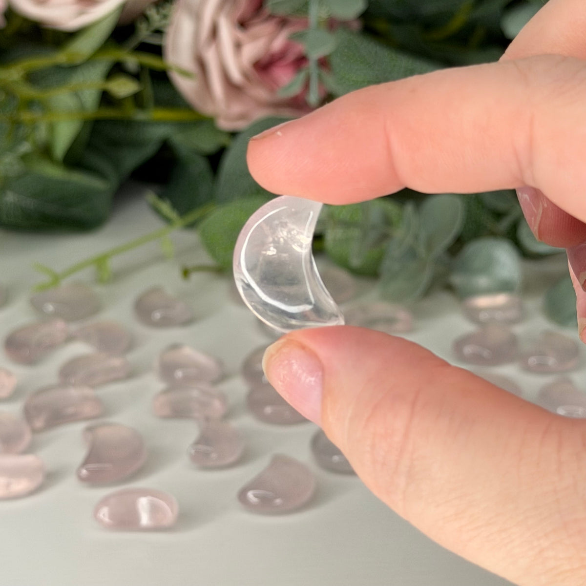 Mini Rose Quartz Moon