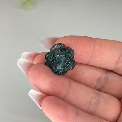 Moss Agate Mini Rose