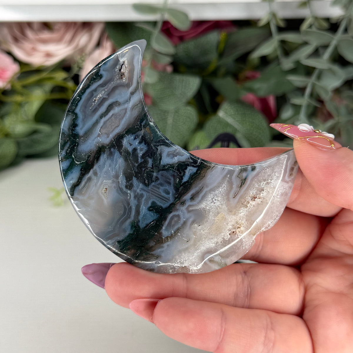 Moss Agate Moon A