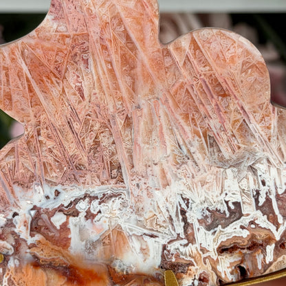 Pink Stick Agate Cloud With Moon A