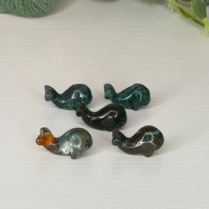 Mini Green Ocean Jasper Whale