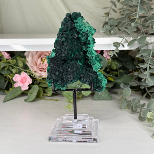 Velvet Malachite With Stand
