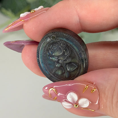Labradorite Rose Cabs