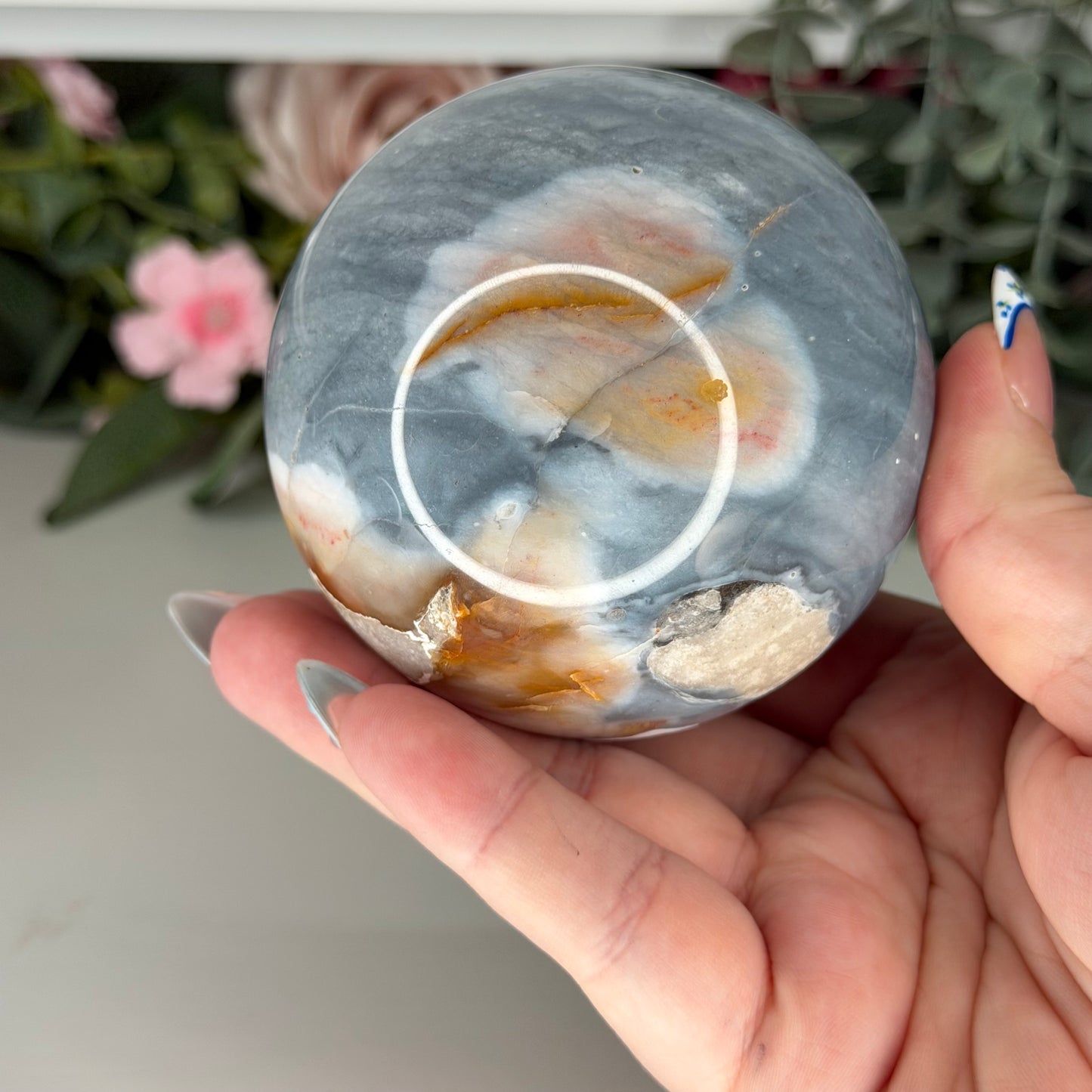 Blue Petrified Wood Spheres