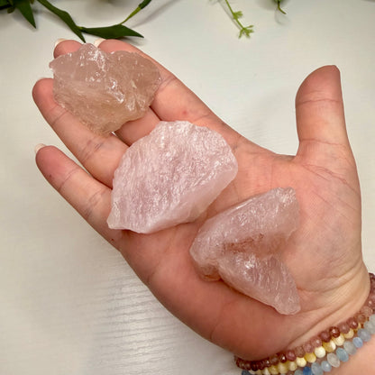 Raw Rose Quartz Chunks