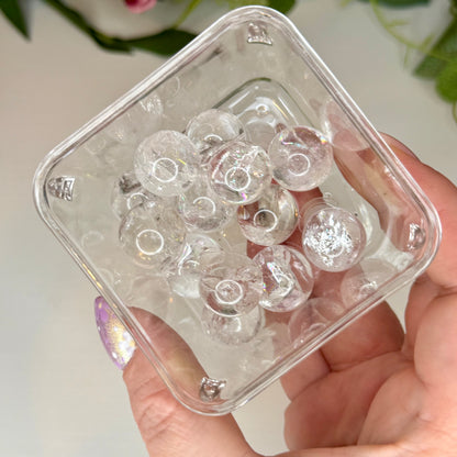 Rainbow Clear Quartz Mini Spheres
