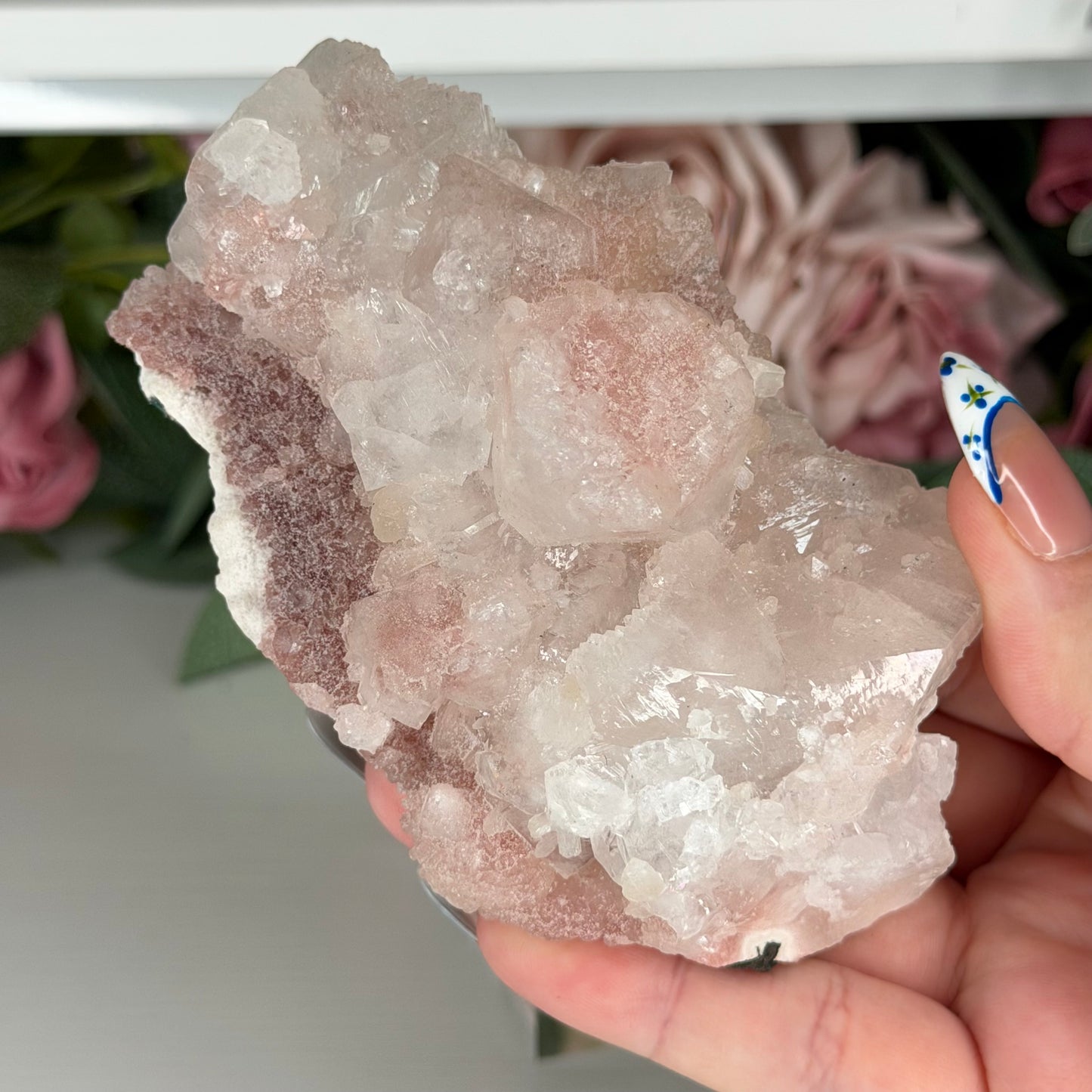 Apophyllite With Pink Chalcedony B