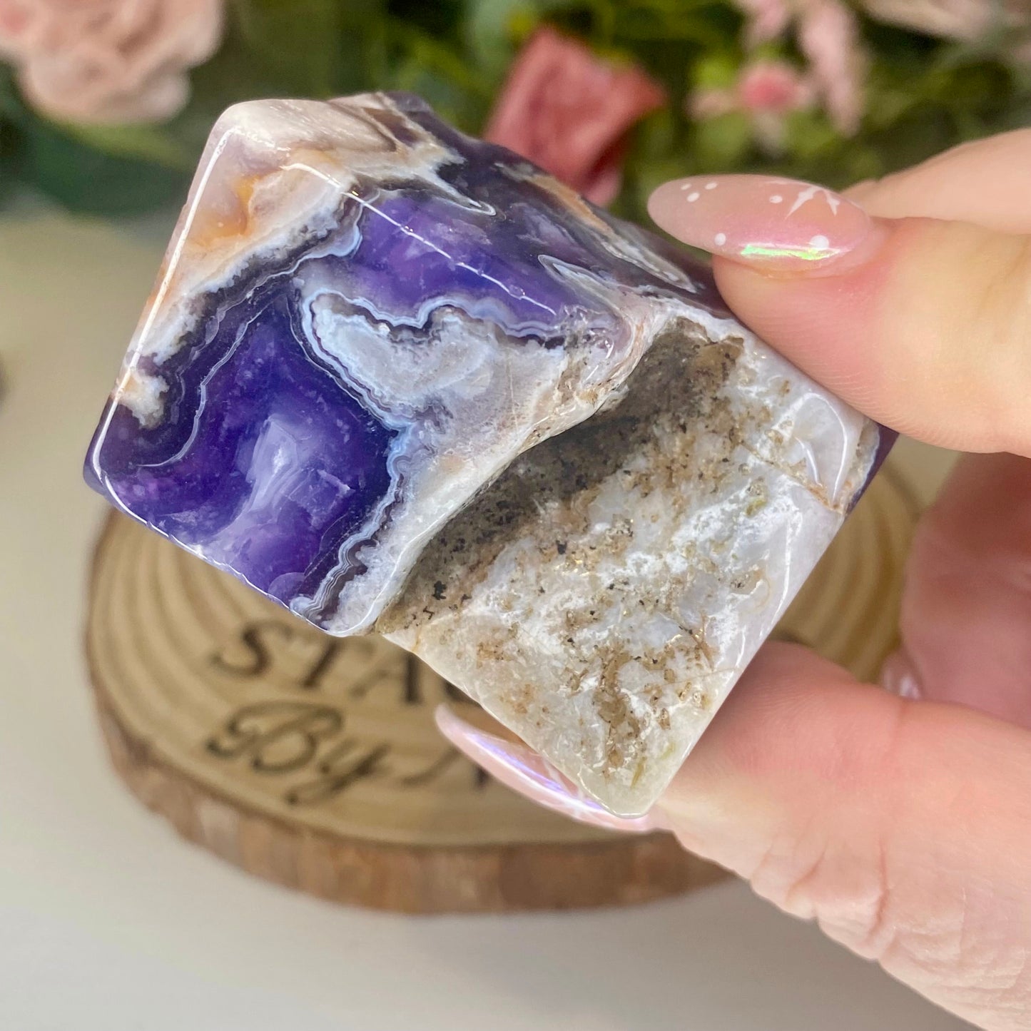 Blue Flower Agate Freeforms