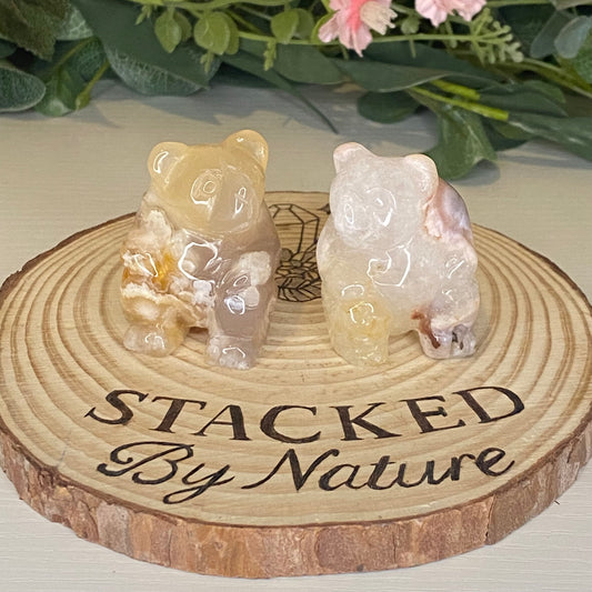 Flower Agate Bears