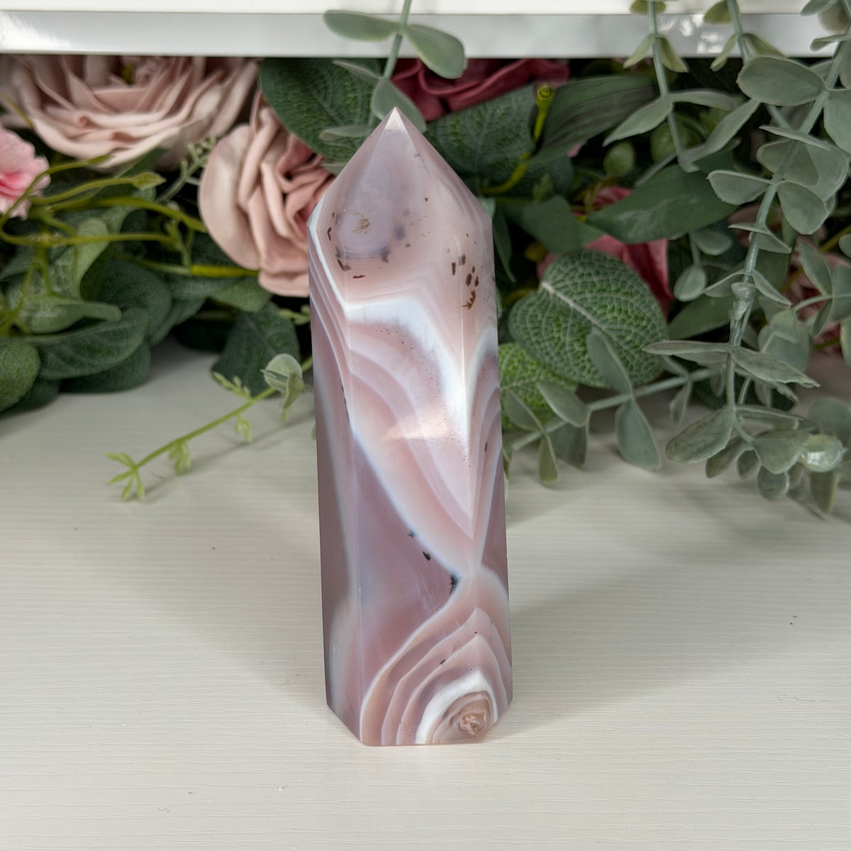 Pink Jelly Agate Towers