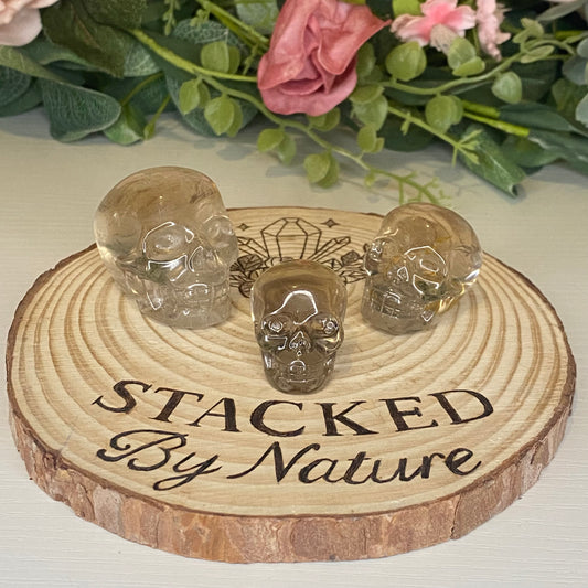 Smokey Quartz Skulls