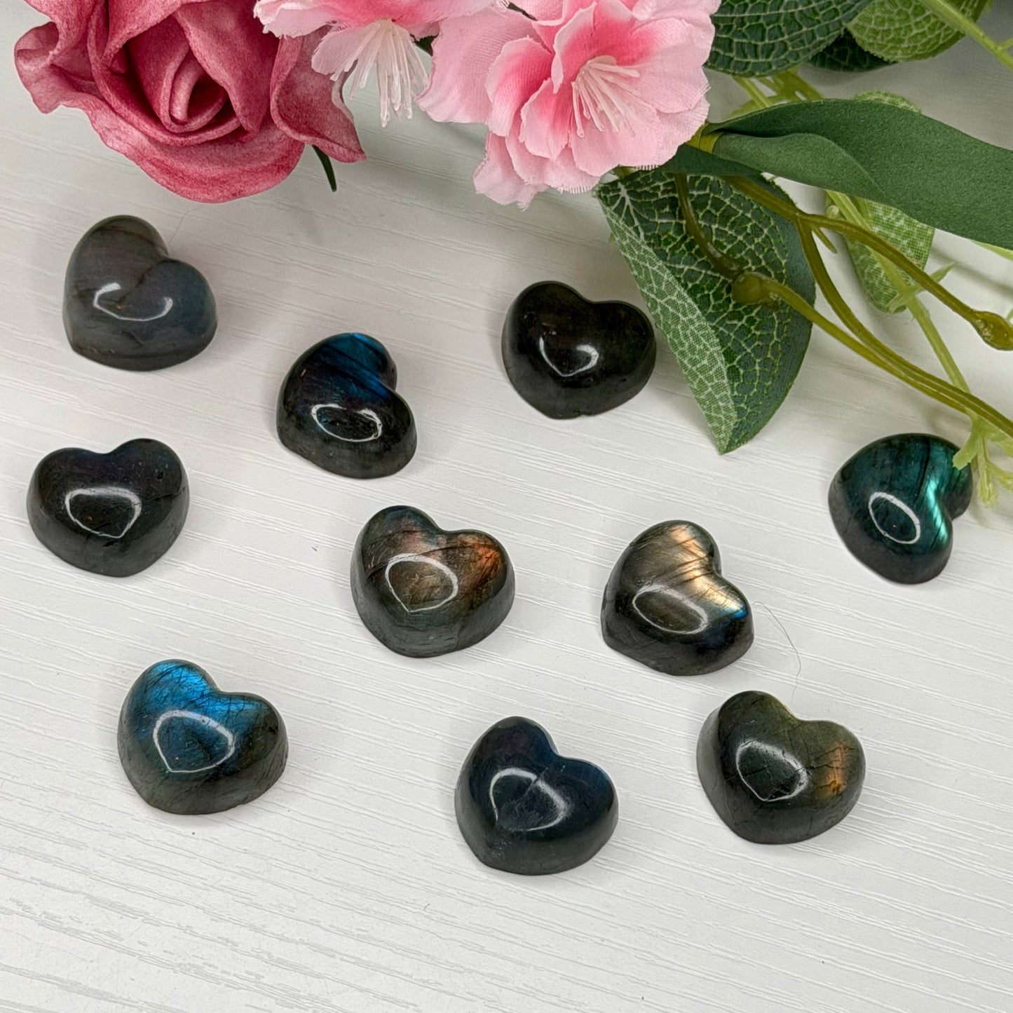 Labradorite Mini Hearts