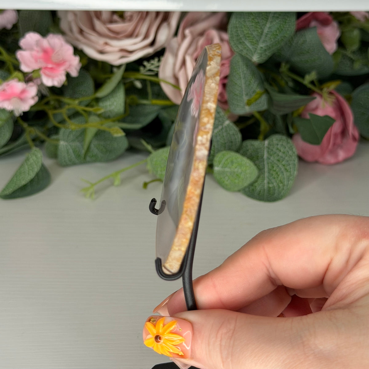 Agate Slice on Stand F