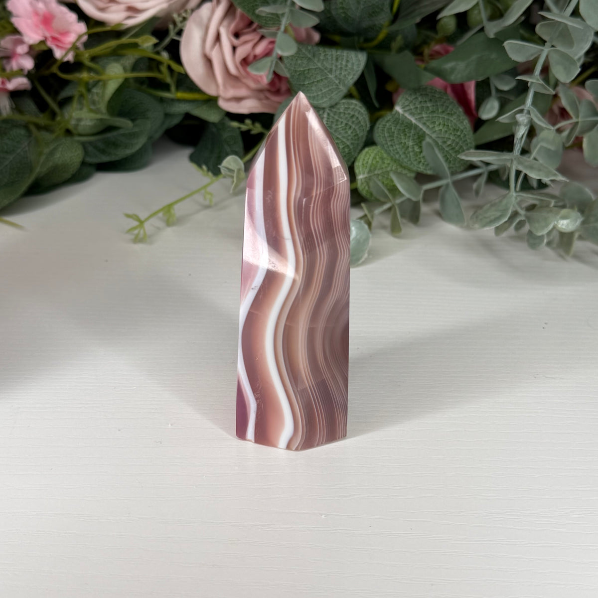 Pink Jelly Agate Towers
