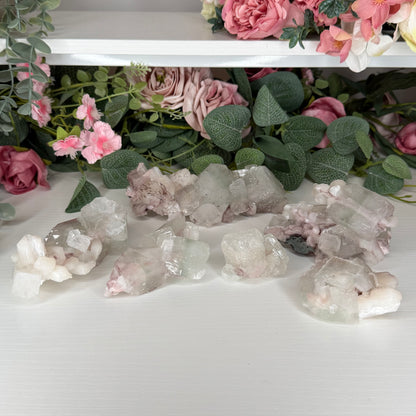 Pink Apophyllie with Stilbite
