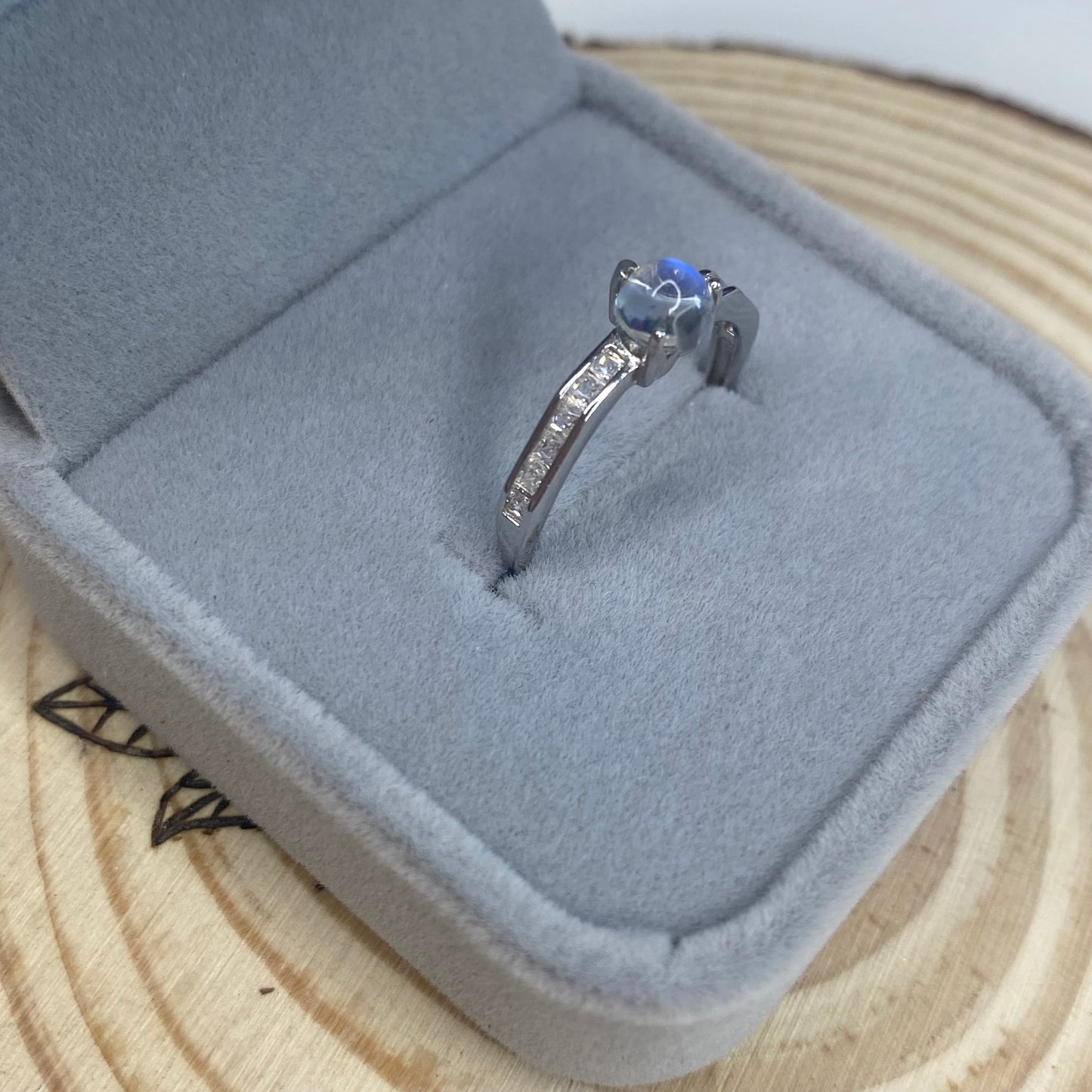 Moonstone S925 Adjustable Ring