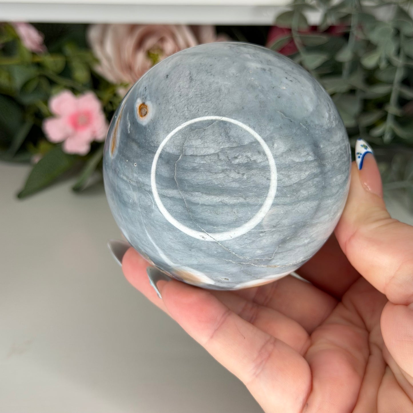 Blue Petrified Wood Spheres