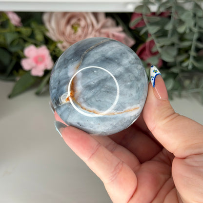 Blue Petrified Wood Spheres