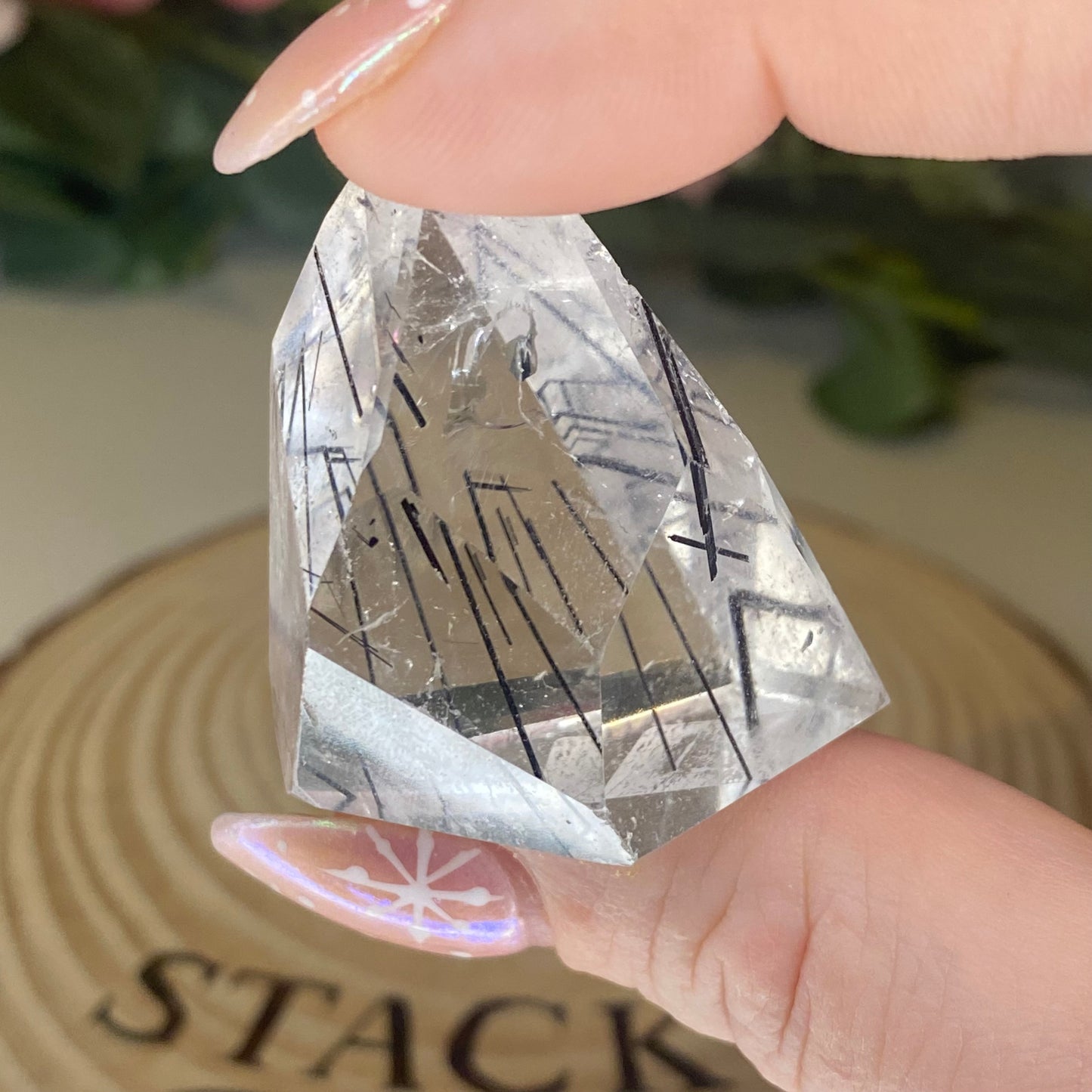 High Quality Tourmaline in Quartz Freeforms