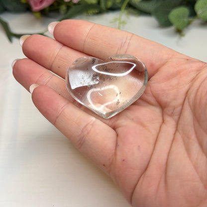 Clear Quartz Hearts
