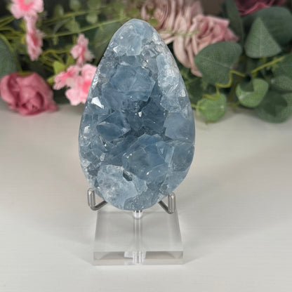 Celestite Egg on Stand