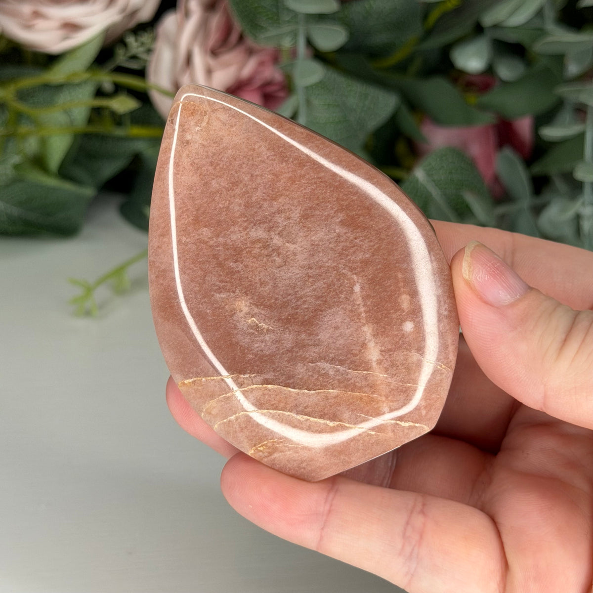 Peach Moonstone Teardrop