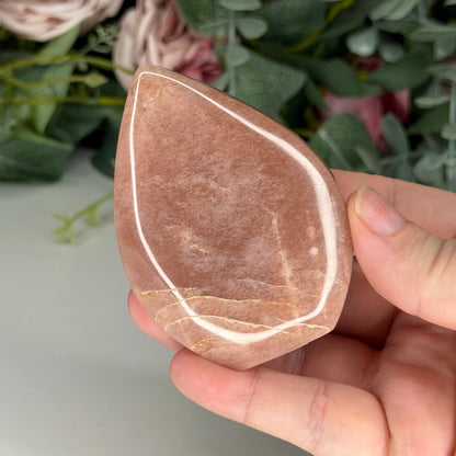 Peach Moonstone Teardrop