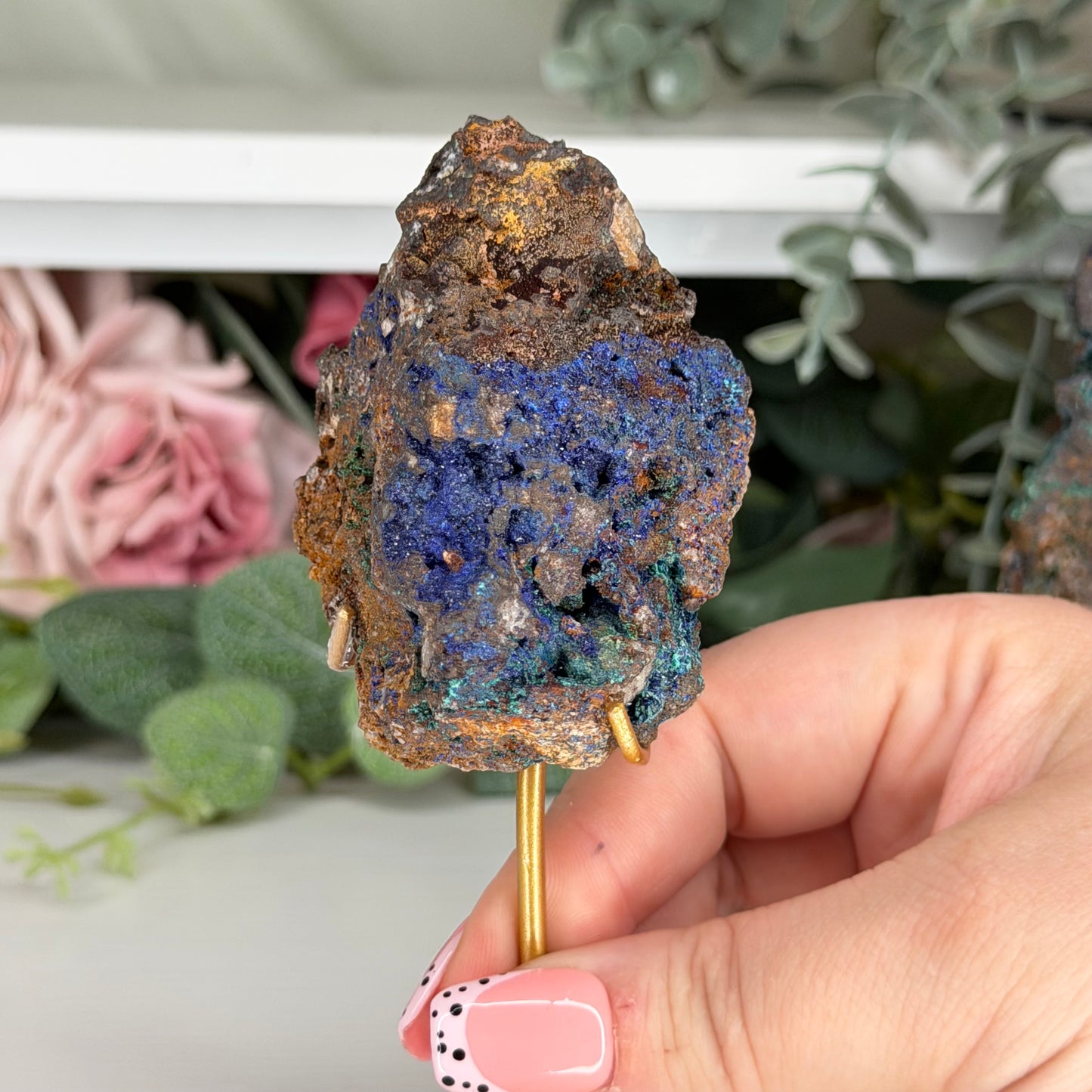Azurite With Malachite From Indonesia