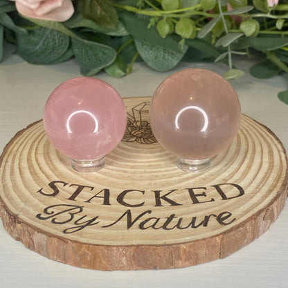 Star Rose Quartz Spheres
